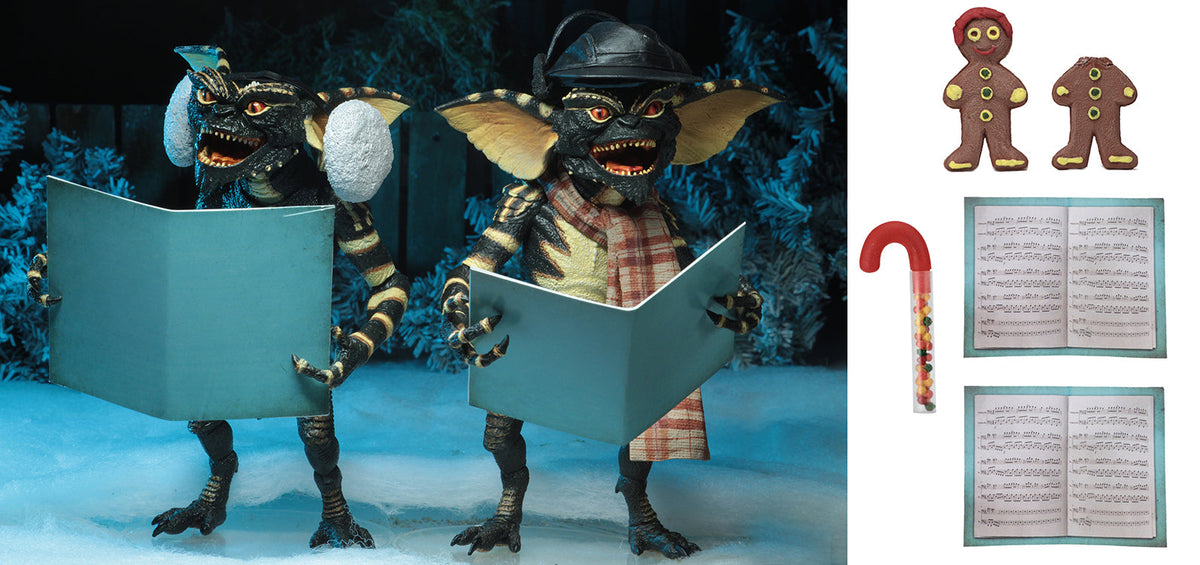 Gremlins 1984 6 Inch Action Figure 2-Pack Series - Gremlins Christmas Carol Winter Scene (No Head On Gingerbread Man)