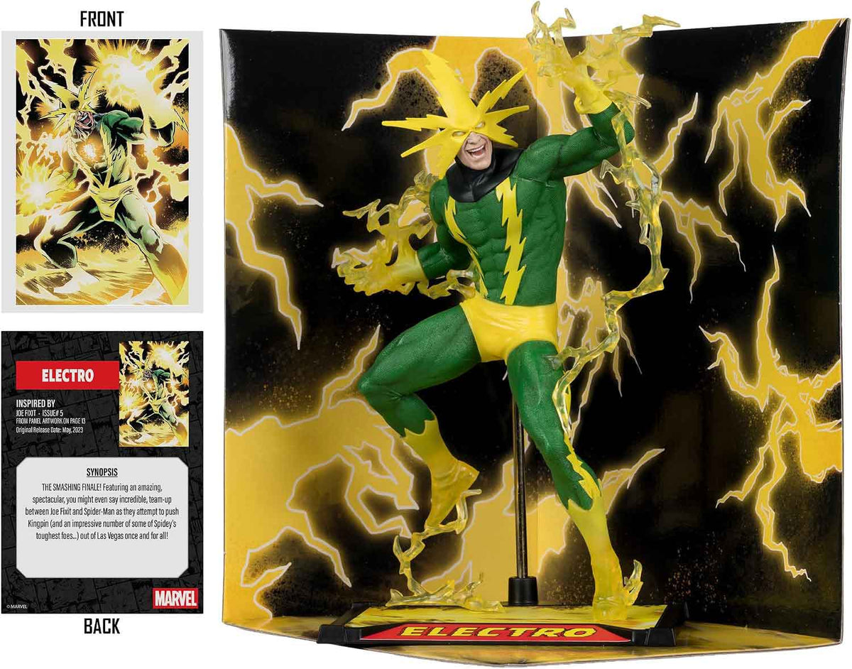 Marvel Collectible 1/10 Scale 7 Inch Statue Figure Posed Scene - Electro (Joe Fixit #5)
