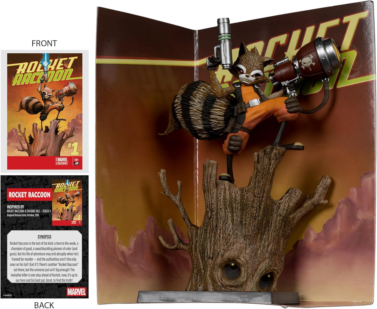 Marvel Collectible 12 Inch Statue Figure 1/6 Scale Posed - Rocket Racoon