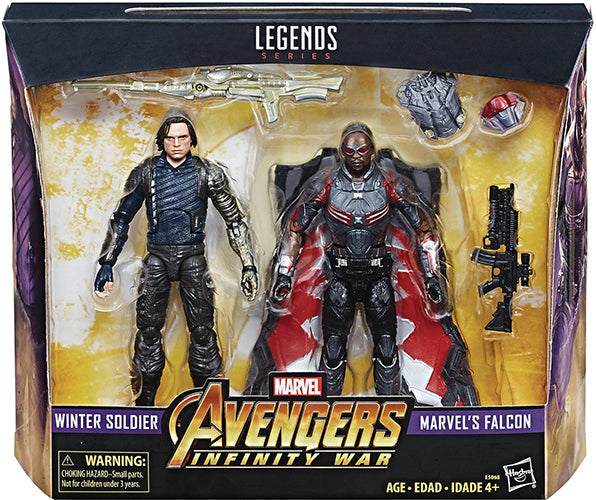Marvel Legends 6 Inch Action FIgure Avengers Infinity War 2-Pack - Winter Solider & Falcon (Shelf Wear Packaging)