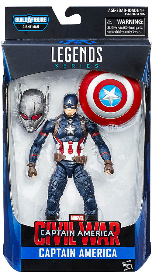 Marvel Legends Captain America Civil War 6 Inch Action Figure BAF Giant Man - Captain America (Sub-Standard Packaging)
