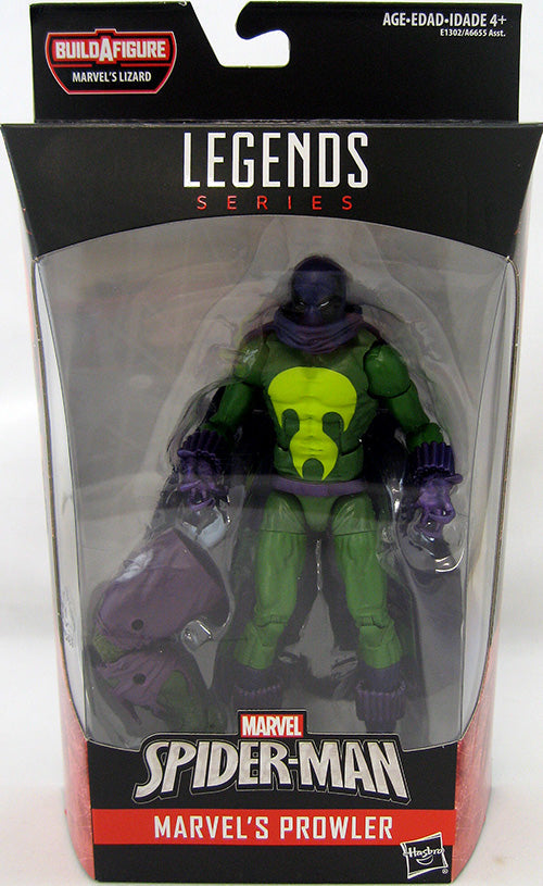Marvel Legends Spider-Man 6 Inch Action Figure BAF Lizard - Prowler (Shelf Wear Packaging)