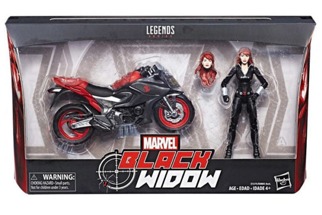 Marvel Legends Infinite 6 Inch Action Figure Riders Series - Black Widow with Motorcycle (Shelf Wear Packaging)