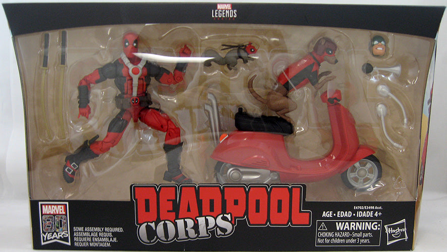 Marvel Legends Infinite 6 Inch Action Figure & Vehicle Set Riders Series - Deadpool Corps with Scooter Reissue (Sub-Standard Packaging)