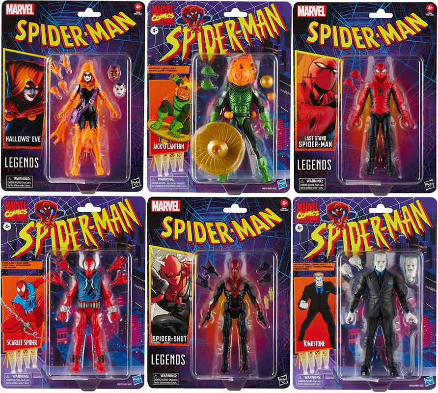 Marvel Legends Retro 6 Inch Action Figure Spider-Man Wave 4 - Set of 6
