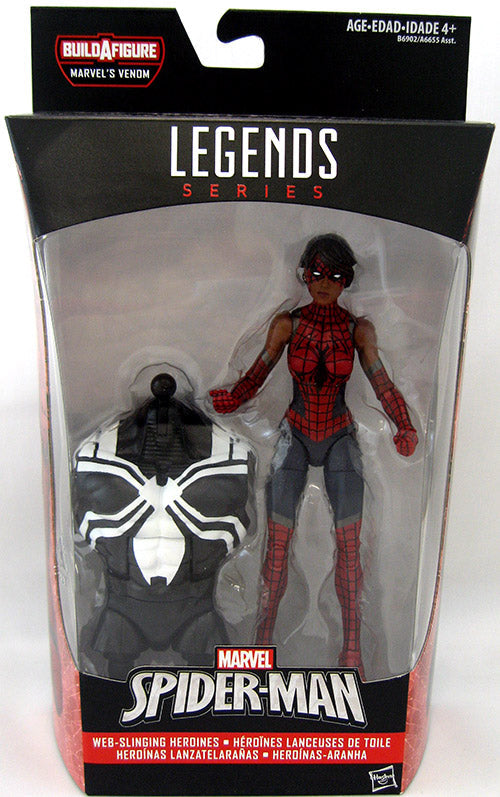 Marvel Legends Spider-Man 6 Inch Action Figure BAF Space Venom - Ashley Barton Spider-Woman (Shelf Wear Packaging)