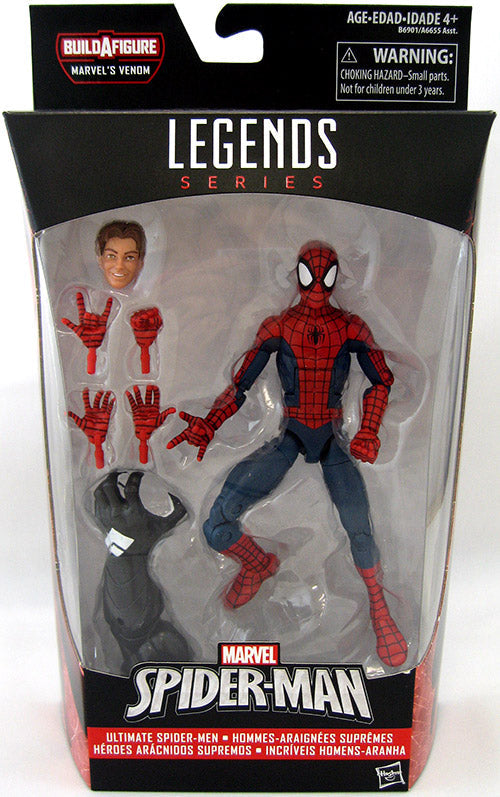 Marvel Legends Spider-Man 6 Inch Action Figure BAF Space Venom - Ultimate Spider-Man Peter Parker (Shelf Wear Packaging)