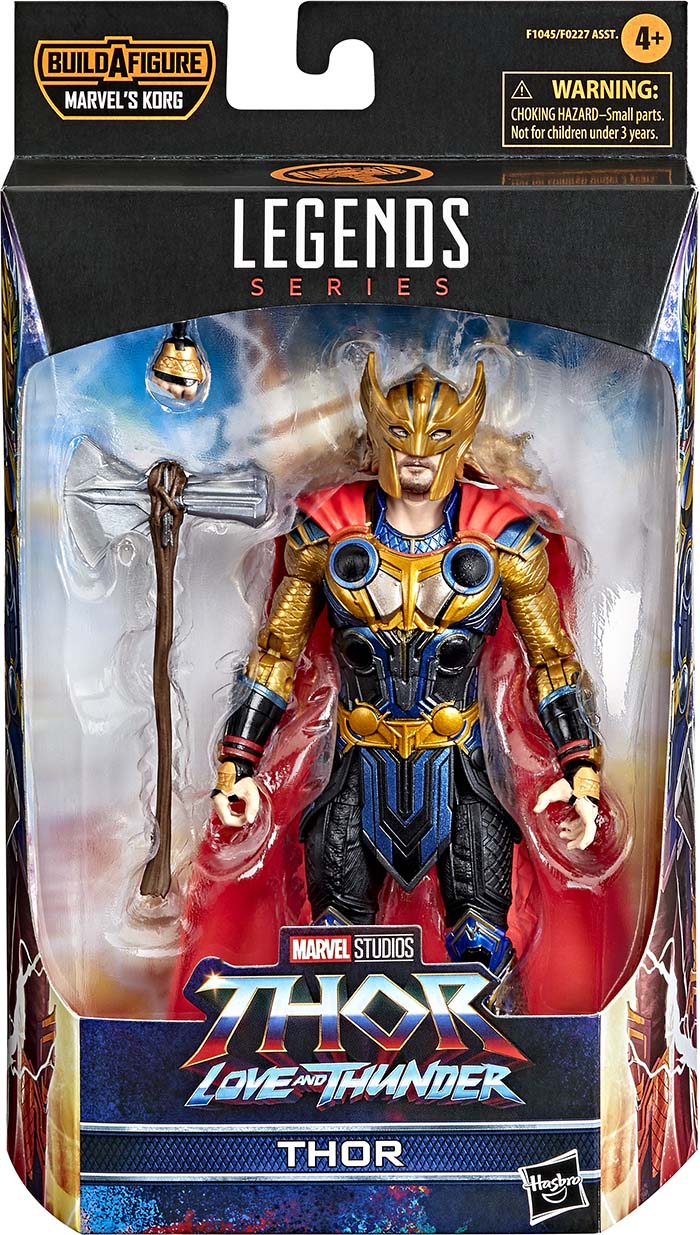 Marvel Legends Thor Love and Thunder 6 Inch Action Figure BAF Korg - Thor (Sub-Standard Packaging)