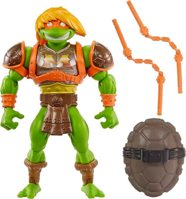 Masters Of The Universe Teenage Mutant Ninja Turtles Origins 6 Inch Action Figure Turtles Of Grayskull Wave 3 - Michelangelo