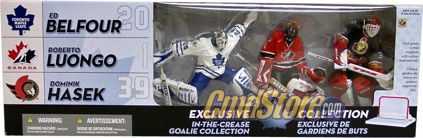 McFarlane NHL Hockey Action Figures Box Set: In the Crease Goalie Collection (Sub-Standard Packaging)