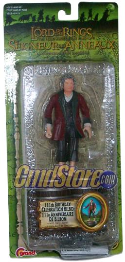 111th Birthday Celebration BILBO 6" Figure FELLOWSHIP Series 3 Trilogy (Shelf Wear Packaging)
