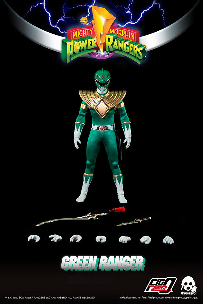 Power Rangers Mighty Morphin 12 Inch Action Figure 1/6 Scale - Green Ranger Threezero 907475 (Previously Opened Packaging)