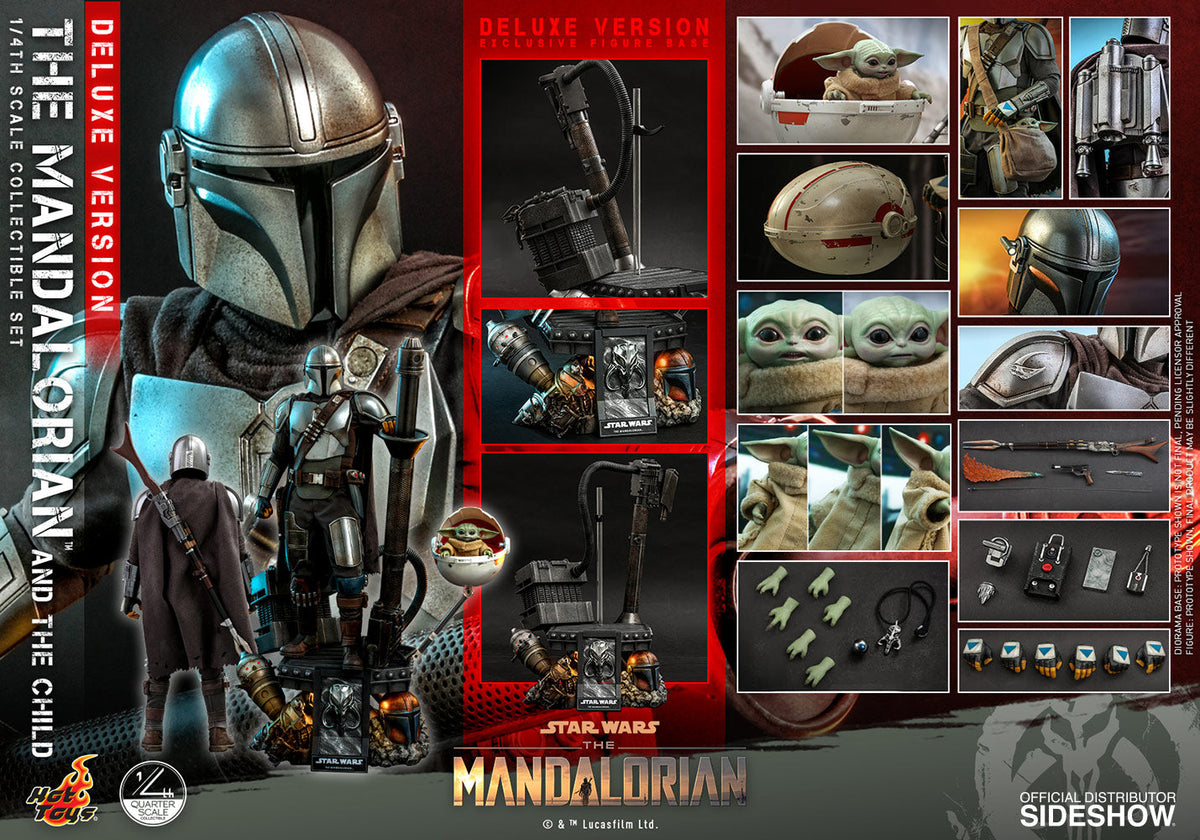 Star Wars The Mandalorian 18 Inch Action Figure 1/4 Scale Deluxe - The Mandalorian and The Child (Deluxe) Hot Toys 907266