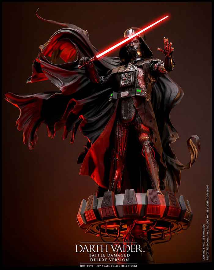 Star Wars 12 Inch Action Figure 1/6 Scale - Darth Vader (Battle Damaged) (Deluxe Version) Hot Toys 9136122
