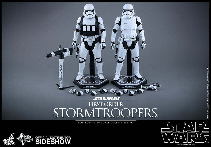 Star Wars The Force Awakens 12 Inch Action Figure MMS 1/6 Scale Series - First Order Stormtrooper Set Hot Toys (Shelf Wear Packaging)