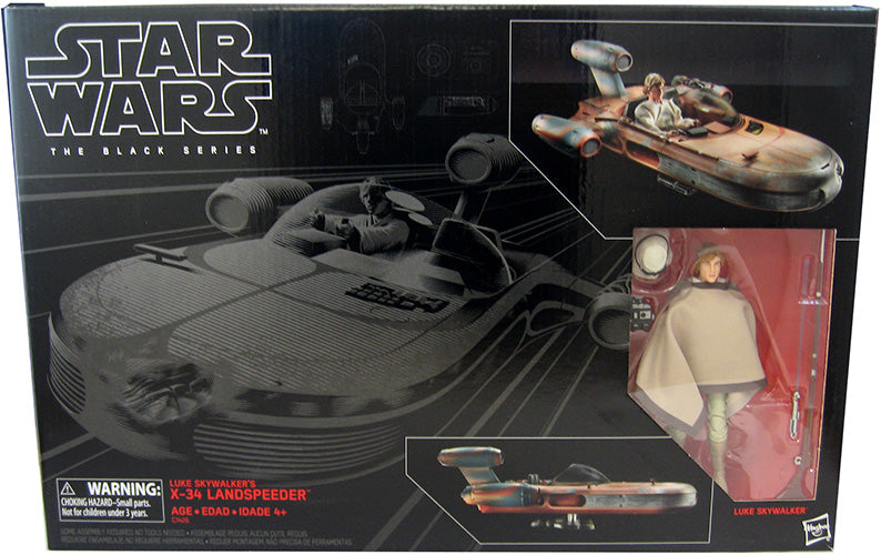 Star Wars The Black Series 6 Inch Vehicle Figure Vehicle Series - Luke Skywalker X-34 Landspeeder #2 (Shelf Wear Packaging)