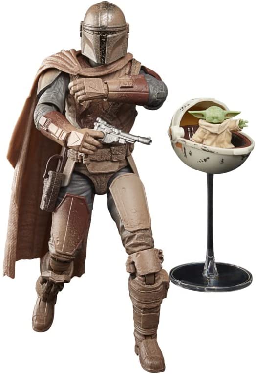 Star Wars The Black Series The Mandalorian 6 Inch Action Figure Box Art Deluxe - The Mandalorian & Grogu (Arvala-7) (Shelf Wear Packaging)