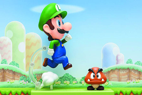 Super Mario Brothers 4 Inch Action Figure Nendoroid Series - Luigi Nendoroid (Shelf Wear Packaging)