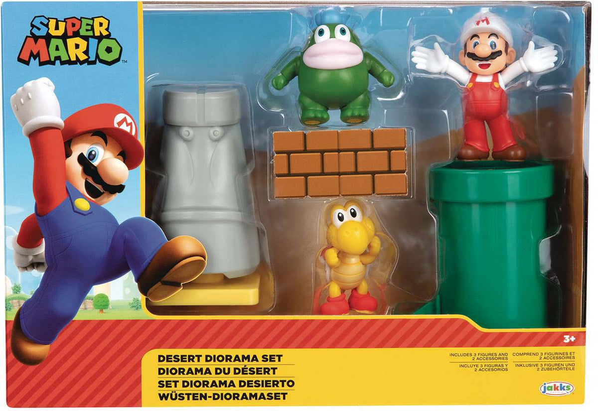 Super Mario World Of Nintendo 2 Inch Playset - Desert Diorama Set (Shelf Wear Packaging)