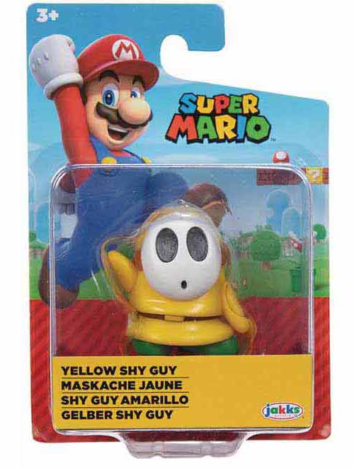 Super Mario World Of Nintendo 2 Inch Mini Figure Wave 38 - Yellow Shy Guy (Sub-Standard Packaging)