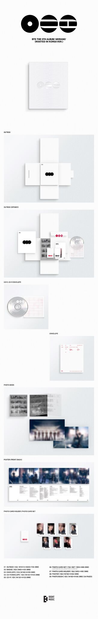 BTS 5th Album ‘ARIRANG’ Standard Version A (Rooted in Korea Ver.) - BTS [CD]