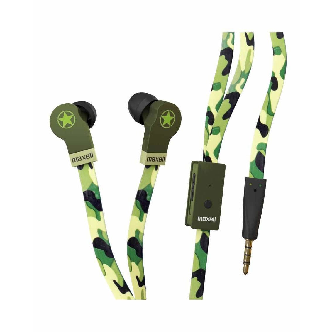 Maxell Flat Wire Earphones - Camo [Accessories]