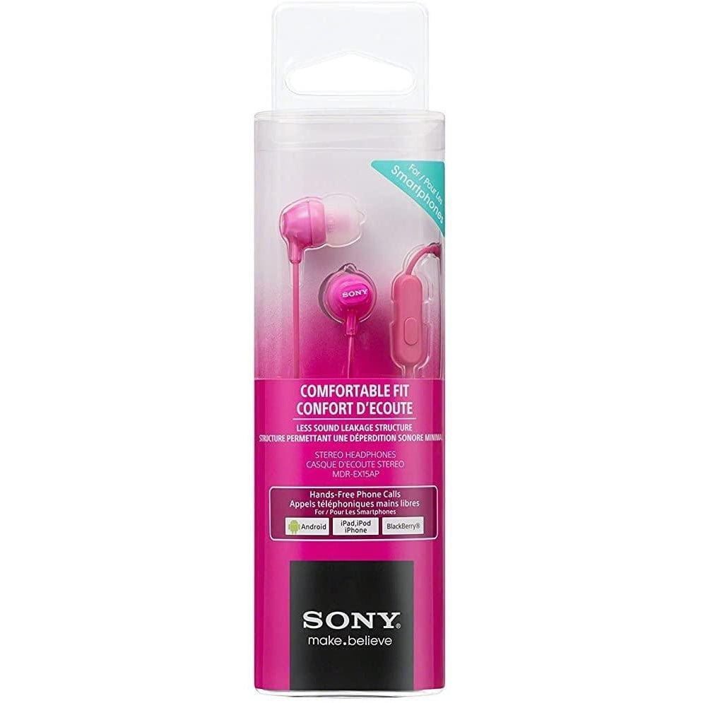 Sony MDR-EX15AP Earphones with Mic and Control - Pink [Accessories]
