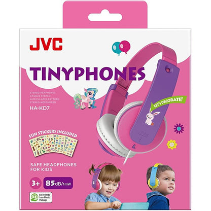 JVC Tiny Phones Kids Stereo Headphones with Volume Limiter (Pink) [Accessories]