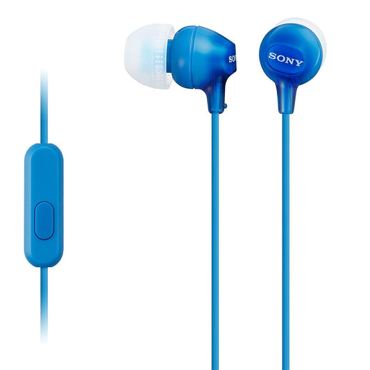 Sony MDR-EX15AP Earphones with Smartphone Mic and Control - Blue [Accessories]