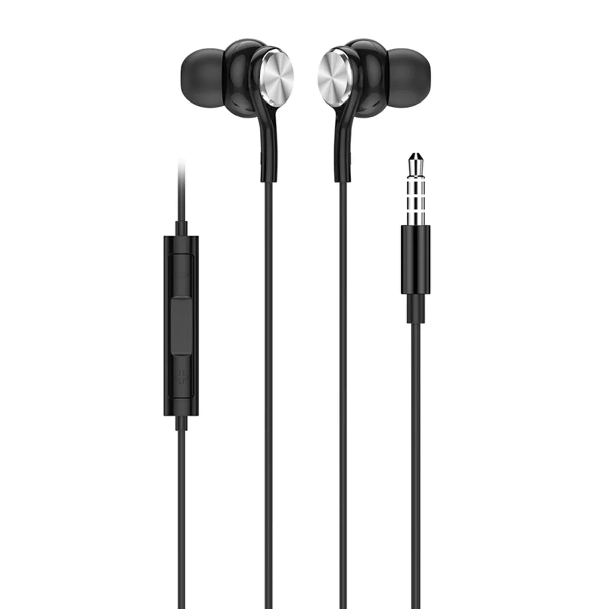 Walk Audio P501B Black Earphones W/Mic [Accessories]