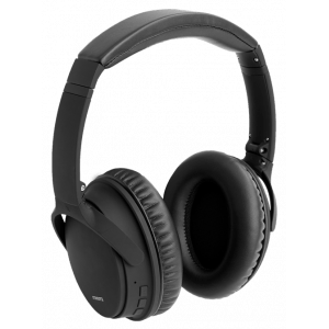 STREETZ HL-BT404 - Bluetooth Noise-Cancelling Headphones, Microphone, Control Buttons, Black [Accessories]