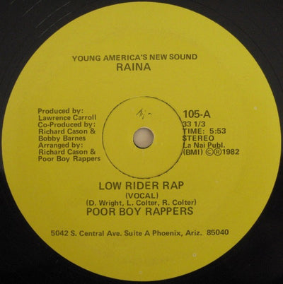 Low Rider Rap:   - Poor Boy Rappers [VINYL]