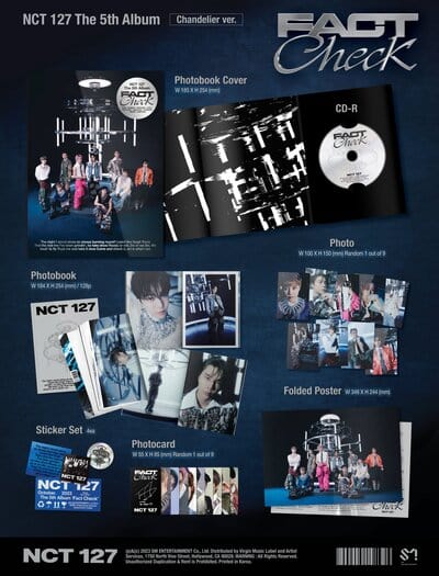 NCT 127 the 5th Album 'Fact Check' (Chandelier Ver.) - NCT 127 [CD]