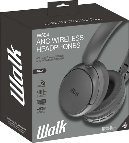 Walk W504 Audio ANC Headphones (Black) [Accessories]