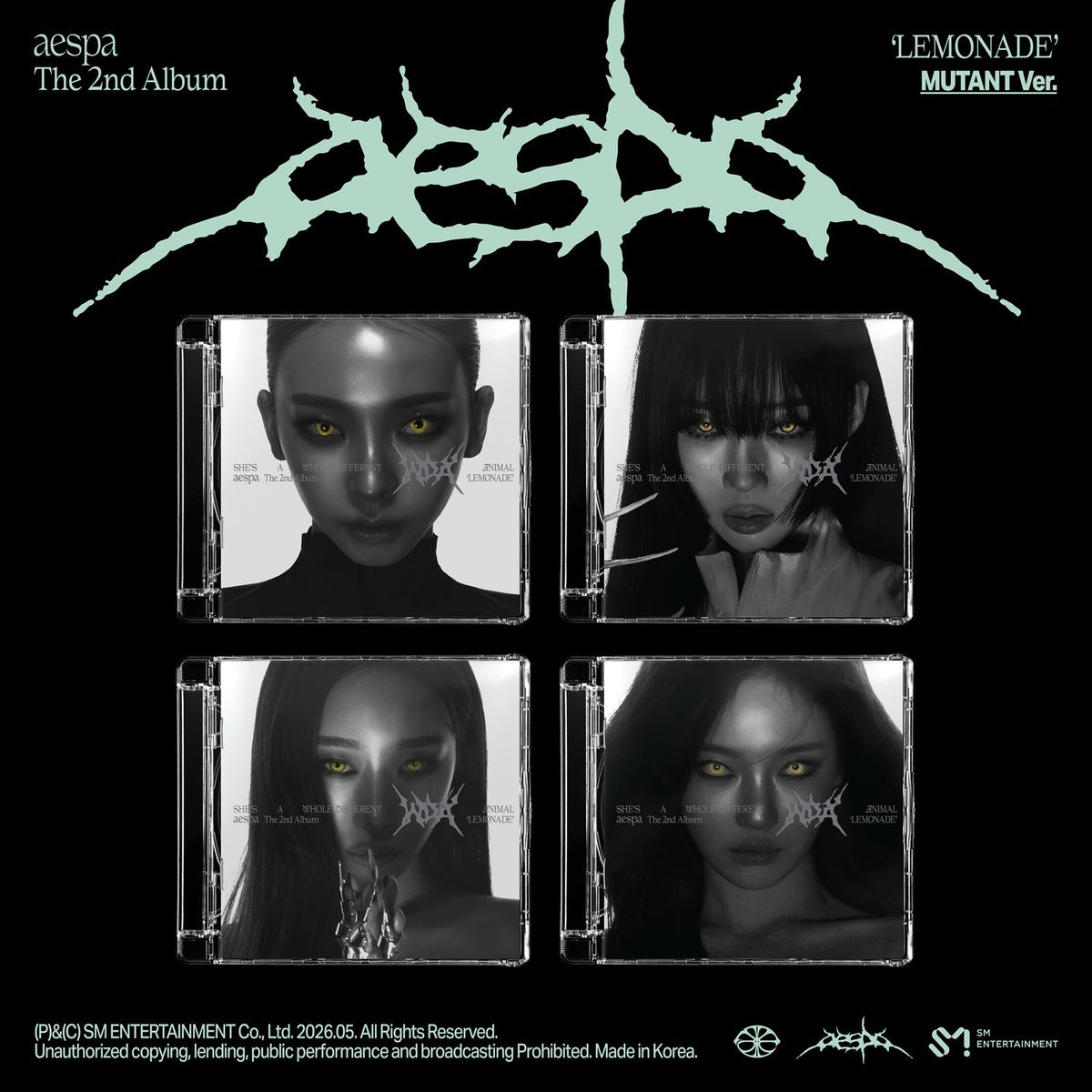 The 2nd Album 'LEMONADE' (MUTANT Ver.) - aespa [CD]