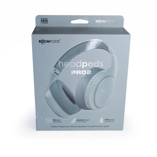 BoomPods HeadPods Pro2 Blue Bluetooth Headphones [Accessories]
