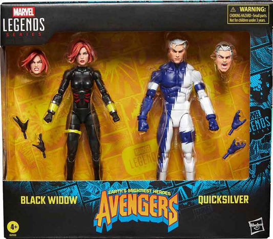 Marvel Legends Avengers 6 Inch Action Figure 2-Pack - Black Widow & Quicksilver