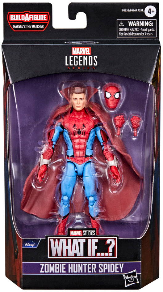 Marvel Legends Disney+ 6 Inch Action Figure What If BAF The Watcher - Zombie Hunter Spider-Man (Previously Opened Box)