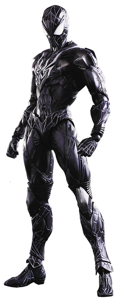 Marvel Universe Variant 10 Inch Action Figure Play Arts Kai - Black Costume Spider-Man (Sub-Standard Packaging)