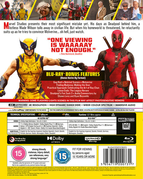Marvel's Deadpool & Wolverine - Shawn Levy [4K UHD]