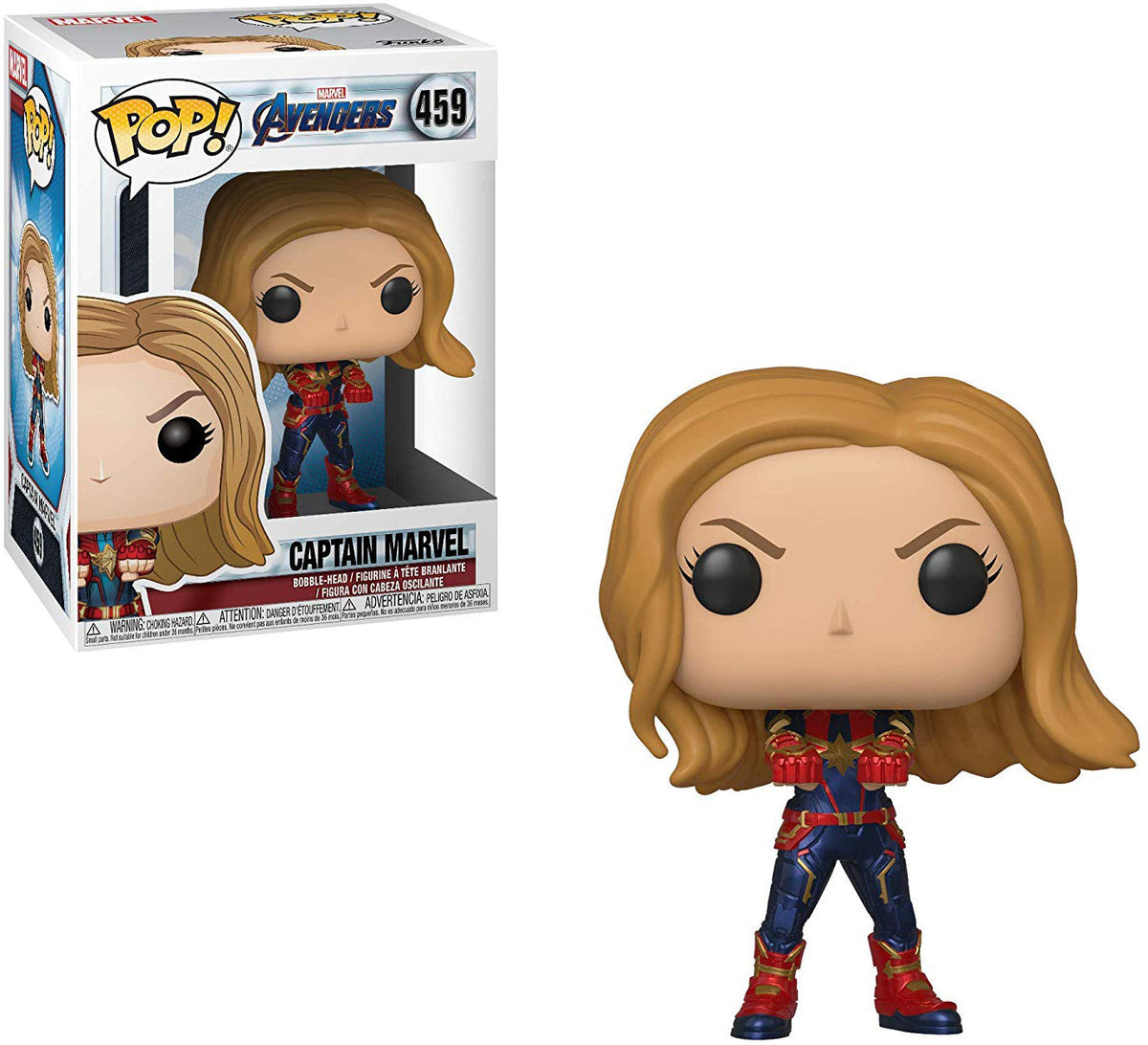 Pop Marvel 3.75 Inch Action Figure Avengers Endgame - Captain Marvel #459 (Sub-Standard Packaging)