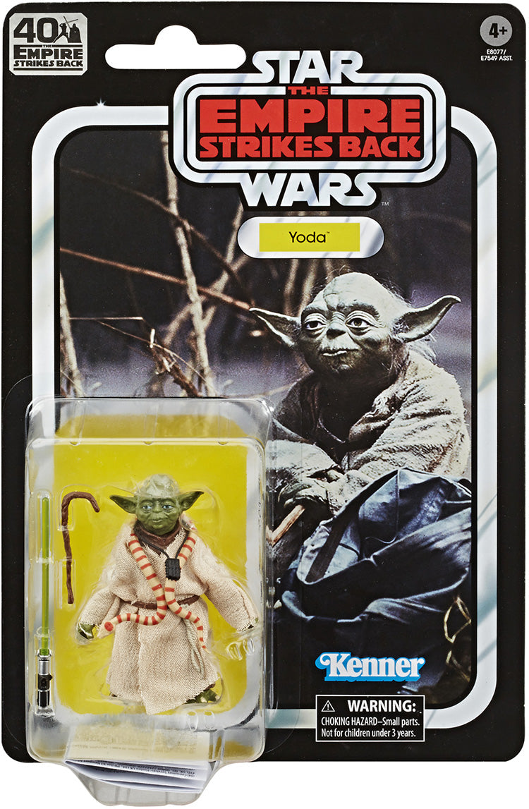 Star Wars 40th Anniversary 6 Inch Action Figure (2020 Wave 1) - Yoda (Non Mint Packaging)