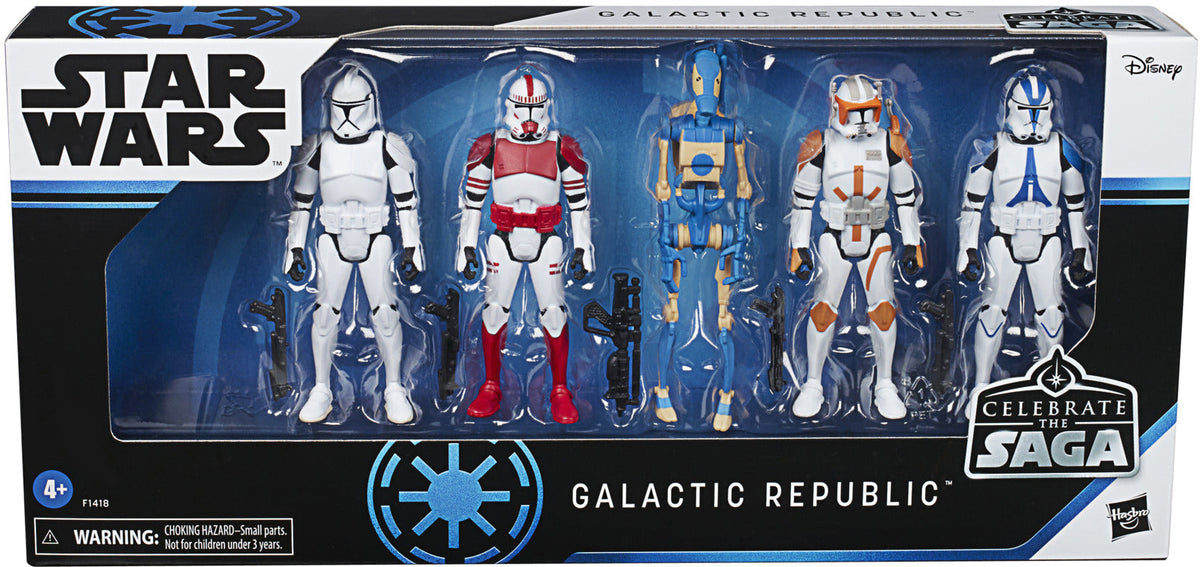 Star Wars Celebrate The Saga 3.75 Inch Action Figure Box Set - Galactic Republic Troopers 5 Pack (Shelf Wear Packaging)