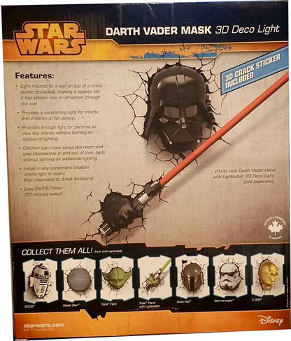 Star Wars Collectible Prop Replica - Darth Vader Mask 3D Deco Light (Damaged Packaging)