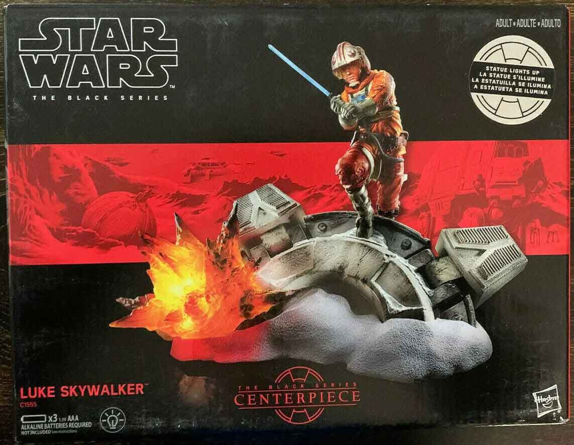 Star Wars Collectible Light Up Scene 6 Inch Statue Figure - Luke Skywalker Centerpiece (Shelf Wear Packaging)