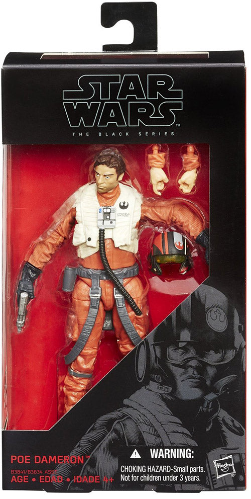 Star Wars The Force Awakens 6 Inch Action Figure The Black Series Wave 2 - Poe Dameron #07 (Shelf Wear Pakaging)