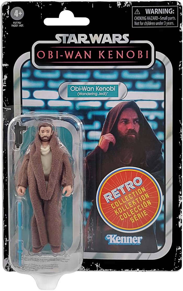 Star Wars Retro Collection 3.75 Inch Action Figure Wave 3 - Obi-Wan Kenobi (Wandering Jedi) (Sub-Standard Packaging)