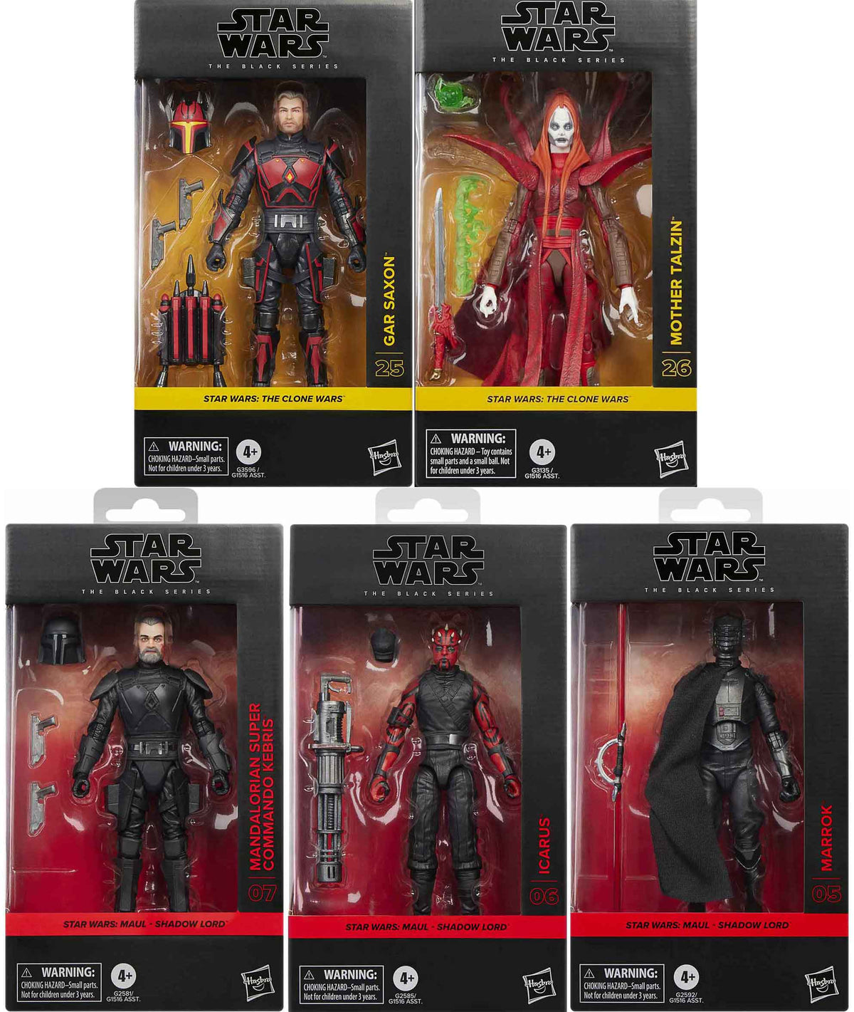 Star Wars The Black Series 6 Inch Action Figure (2026 Wave 3A) - Set of 5 (#05, #06, #07, #25, #26) (Pre-Order Ships Nov. 2026)