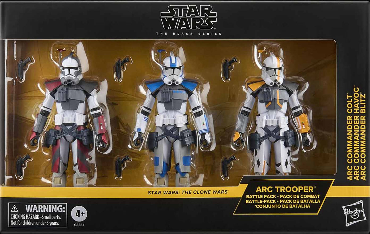 Star Wars The Black Series 6 Inch Action Figure 3-Pack - Arc Commander Colt, Havoc and Blitz