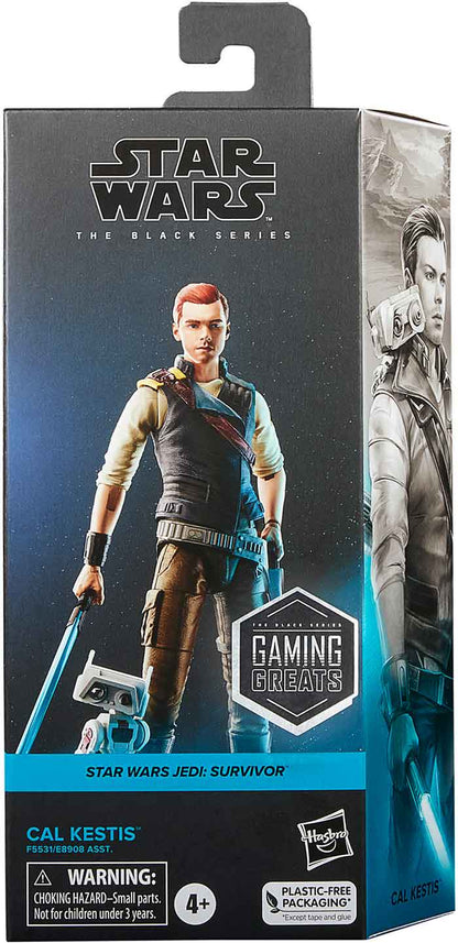 Star Wars The Black Series 6 Inch Action Figure Box Art (2022 Wave 4) - Cal Kestis (Non Mint Packaging)